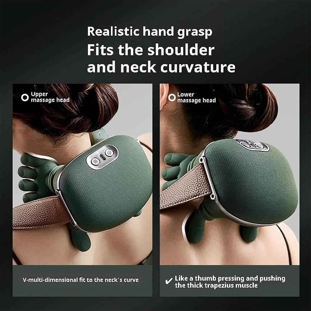 Masajeador cervical 4D con calor RelaxHands
