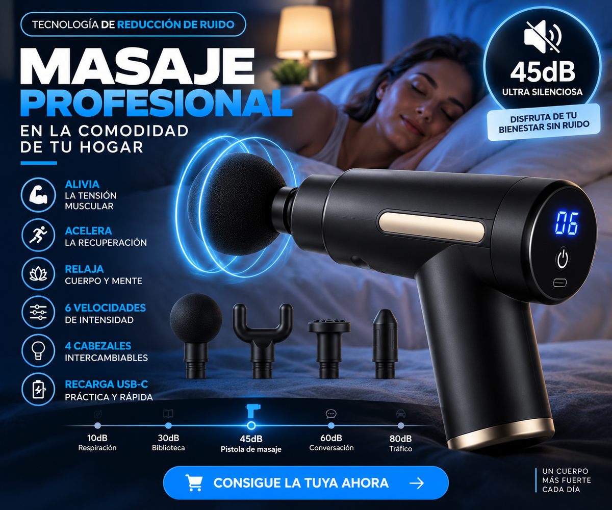 ReluxPro™ Pistola de Masaje Profesional Recargable