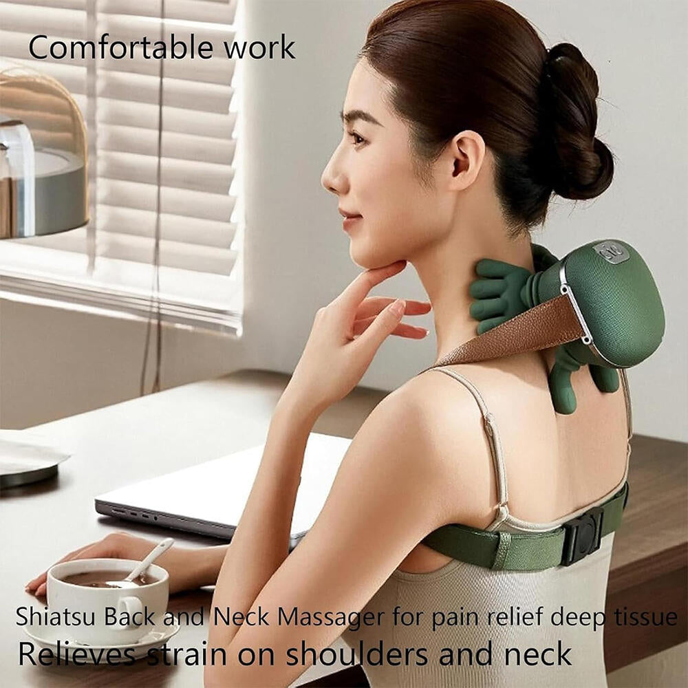 Masajeador cervical 4D con calor RelaxHands