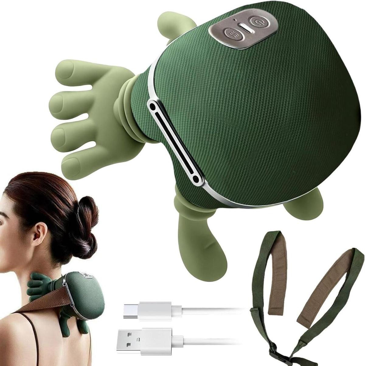 Masajeador cervical 4D con calor RelaxHands
